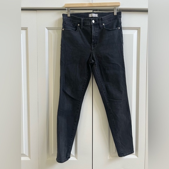 Madewell 9" High Rise Skinny Jeans in Black Frost Size 30 - Picture 5 of 8